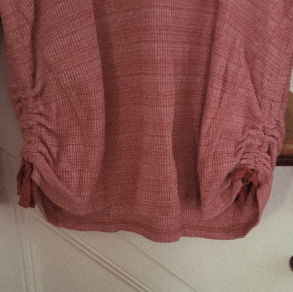 J.JILL Longsleeve Cotton Salmon Pink Cowl Neckline Top Size Medium - Picture 5 of 7